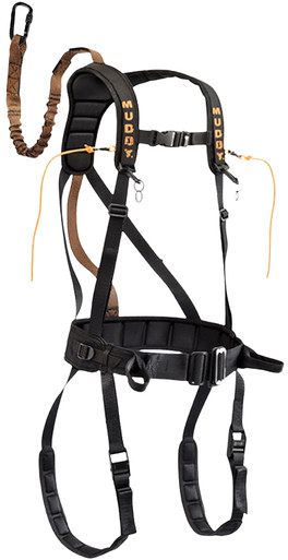 Muddy MUD-MSH400-XL The Safeguard Safety Harness Black Nylon 44" Adjustable Padded