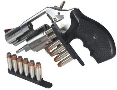 Bianchi 20054 Speed Strip 38/357 Cal Revolver 6rd Black Polymer 2 Per Pack