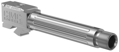 CMC Triggers Glock 19 Match Precision Threaded Fluted 9MM Barrel - Compatible w/ Glock 19 Gen 3-4, Satin Stainless Steel