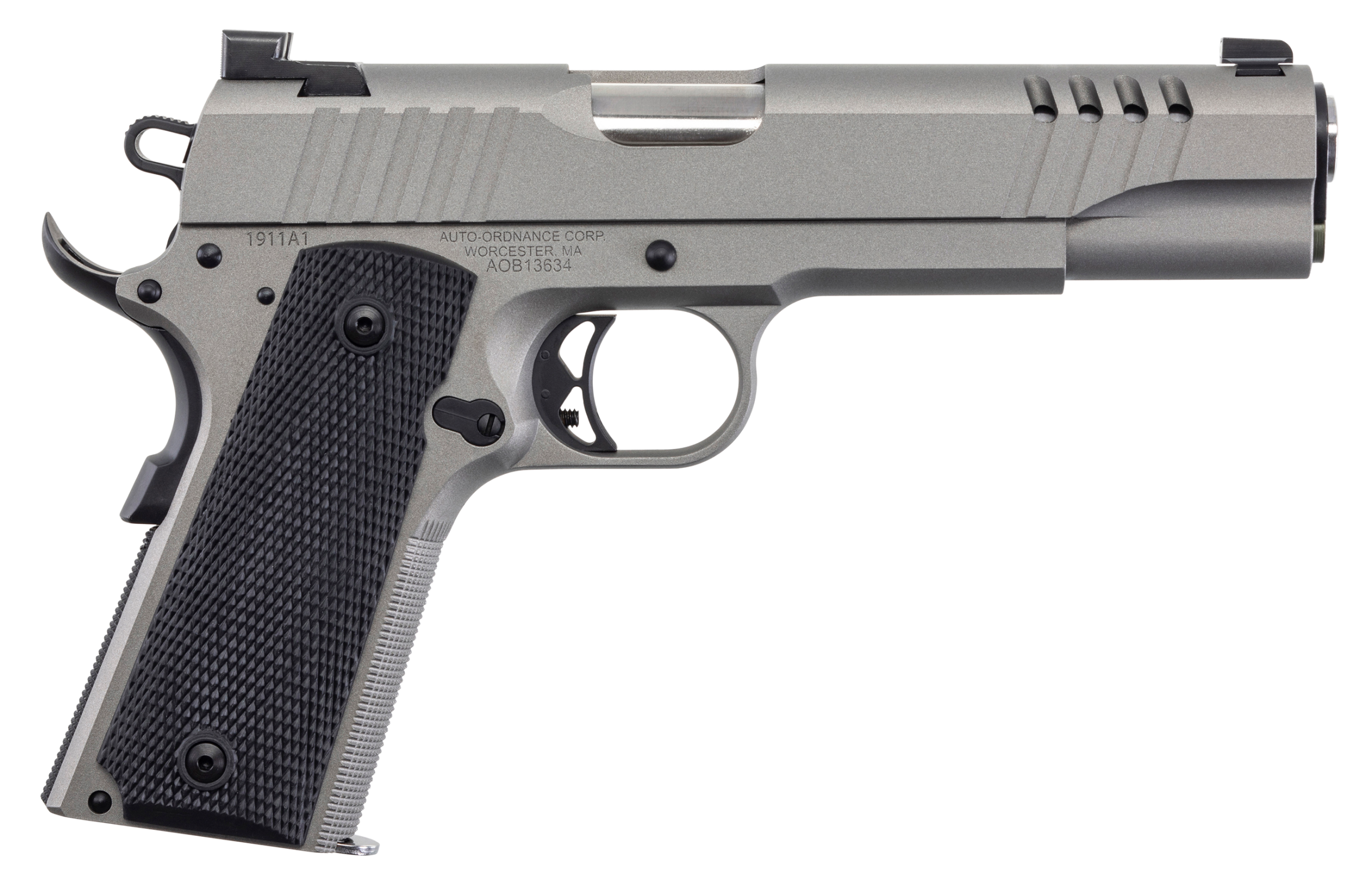 Kahr 1911 Pistol 1911TCAC6N, 45 ACP, 5in,Black Rubber Grips, Savage Cerakote Finish, 7 Rds