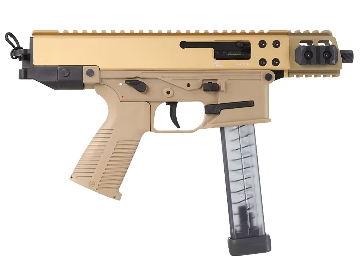 B&T GHM9 G2 Compact Semi-Auto Pistol BT-450008-CT, 9mm, 4.3 in, Coyote Tan Finish, 30 Rds