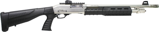 IVER JOHNSON PUMP 12GA 3" 18" NICKEL QD PISTOL GRIP STOCK PAS12SNPG