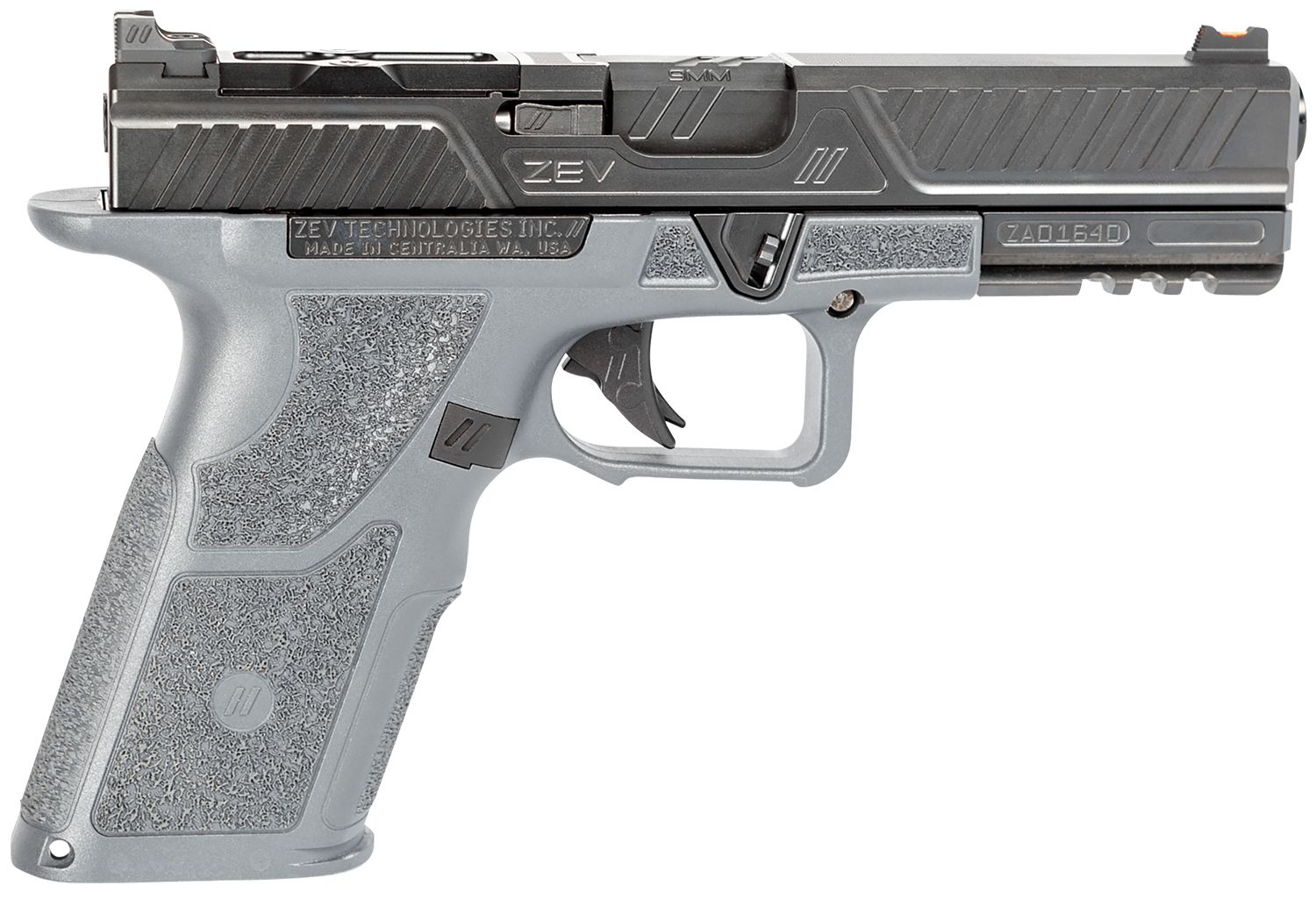Zev Technologies OZ9 Combat Optic Ready Pistol OZ9STDCOMG, 9mm, 4.49in, Gray Polymer, Gray Finish, 17 Rds