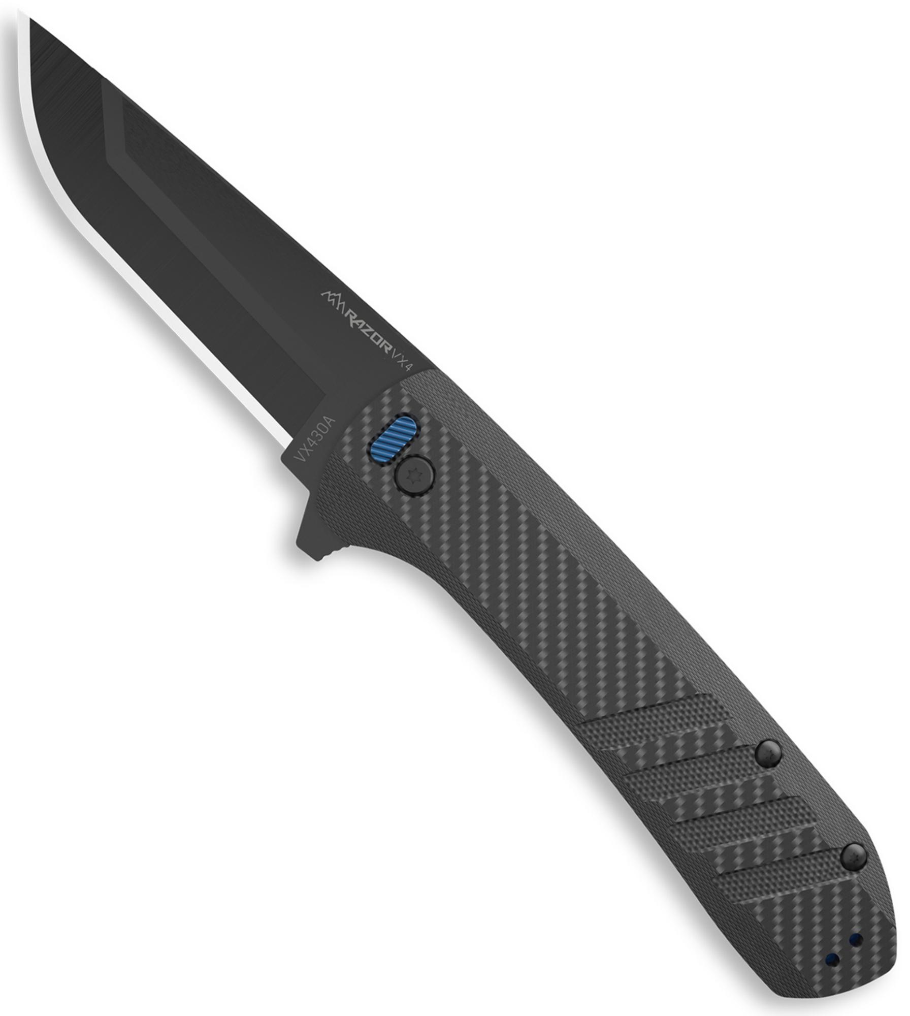 Outdoor Edge Razor VX4 Drop Point EDC Knife w/Black Textured Handle (VX430A)