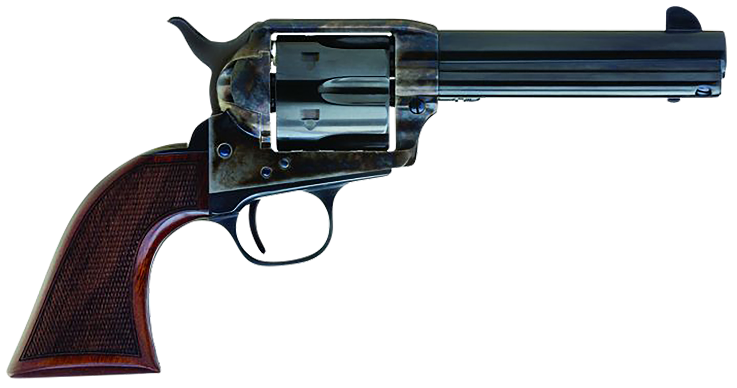 Cimarron Arizona Ranger Revolver AR400, 357 Mag, 4.75in, Checkered Walnut Grips, Steel Frame Finish, 6 Rds