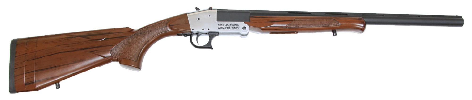 Rock Island Traditional Single Shotgun TK105, 20 Gauge, 20", 3" Chmbr, Silver Anodized Metal Finish & Woodgrain Finish Synthetic Stock
