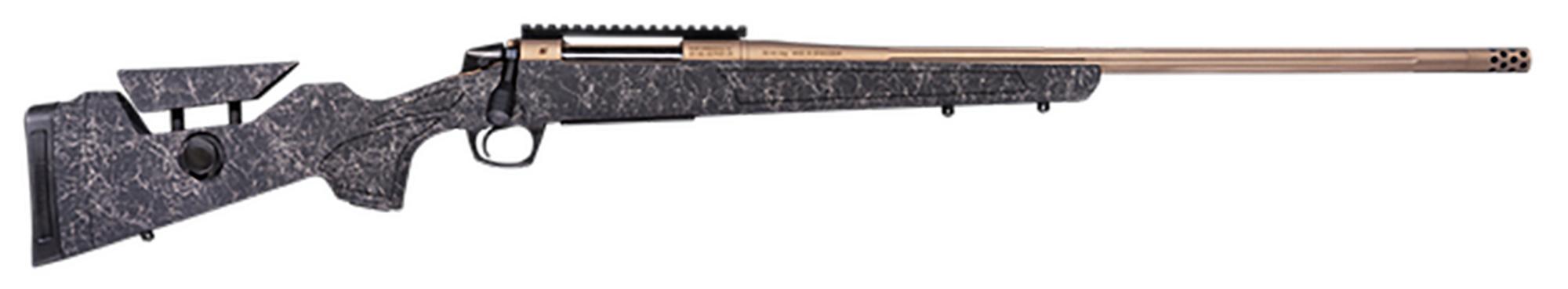 CVA Cascade Long Range Hunter Bolt Action Rifle CR3953F, 308 Win, 22" Threaded, Black w/Smoked Bronze Web Synthetic Stock