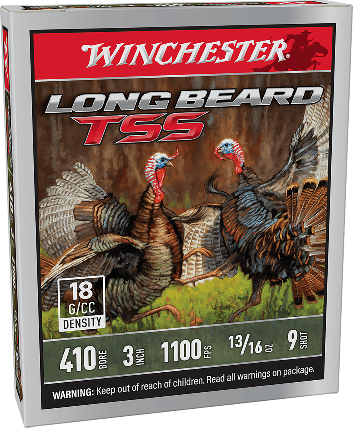 Winchester Long Beard TSS Shotshells LBTSS4139, 410 Gauge, 3", 13/16 oz, 1100 fps, #9 shot, 5 Rds/box