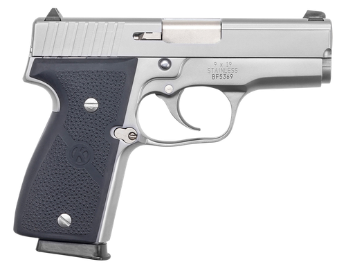 Kahr K9 9mm, 3.47" Barrel, Stainless Steel Frame, Black Polymer Grip, 8rd