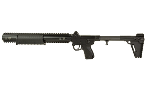 Kel-Tec Sub CQB, Semi-automatic, Suppressed Rifle, 16.25" Barrel, 9MM, Black, Polymer Grip, 15Rd, Integrally Suppressed SUB2K9CQBGLK19BBLK