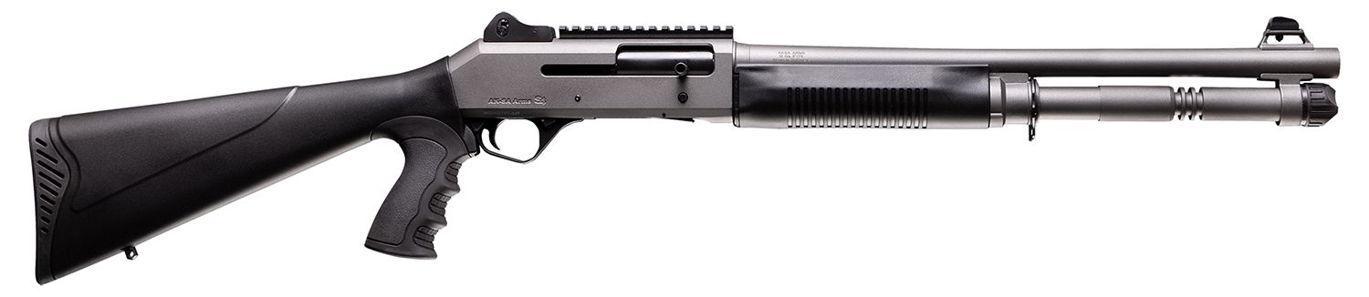 Four Peaks Imports AKSA Arms S4 Semi-Auto Shotgun 12059, 12 Ga, 18.50", 3" Chmbr, Chrome Plated, Black Stock, 5 Rds