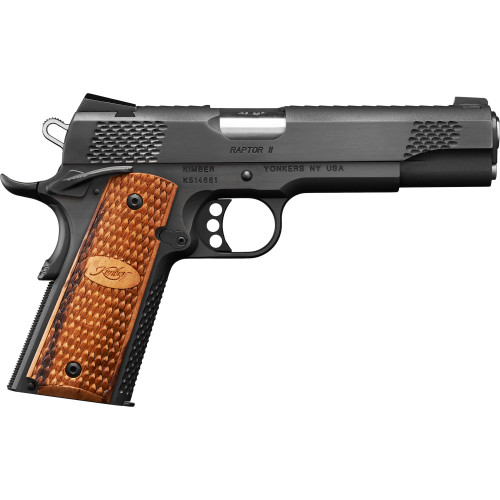 Kimber Raptor ll 1911 45 ACP, 5" Barrel, Black, Wood Grip, 8rd