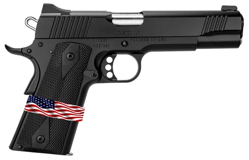 Kimber Mfg, Inc Custom LW Liberty 9mm Luger 7+1 5" Stainless Match Grade Barrel, KimPro Black Serrated Steel Slide, KimPro Black Aluminum Frame w/Beavertail, ANKA Grip 3000502