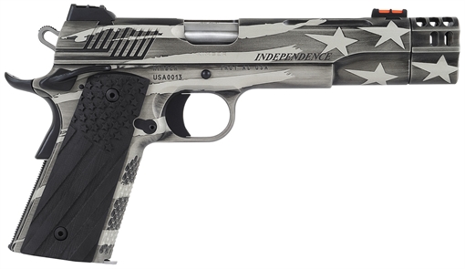 Kimber Mfg.,inc Independence 1911 45 ACP 8+1 5" Rear Serrations Stainless Steel Slide Custom Flag Themed Cerakote G-10 Grip 3700840