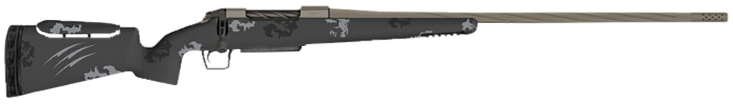 Fierce Twisted Rival XP Rifle FRXP7MMBC20TP, 7mm BC, 20", LR Negative Comb Phantom Camo Carbon Fiber Stock, 3 Rds