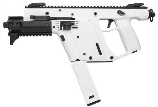 KRISS USA, Inc Vector G2 SDP-E, Semi-automatic Pistol, 9MM, 6.5" Threaded Barrel, Alpine White, Flip Up Sights, MK5M Modular Rail, 40 Rounds, 1 Magazine, Quick Detach Sling Swivel KV90-PAP30 KV90PAP30