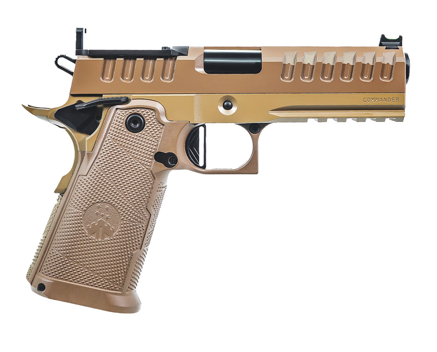 Watchtower Apache Pistol APACHE9MMCMNDRFDE, 9mm Luger, 4.25in, Flat Dark Earth PVD Finish, 15 Rds