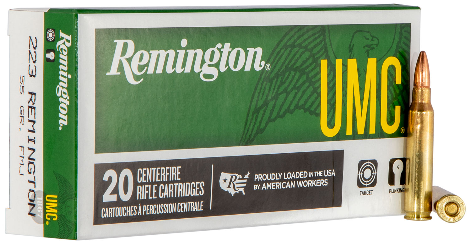 Remington UMC .223 Rem. 55gr. FMJ 20rd Box #L223R3
