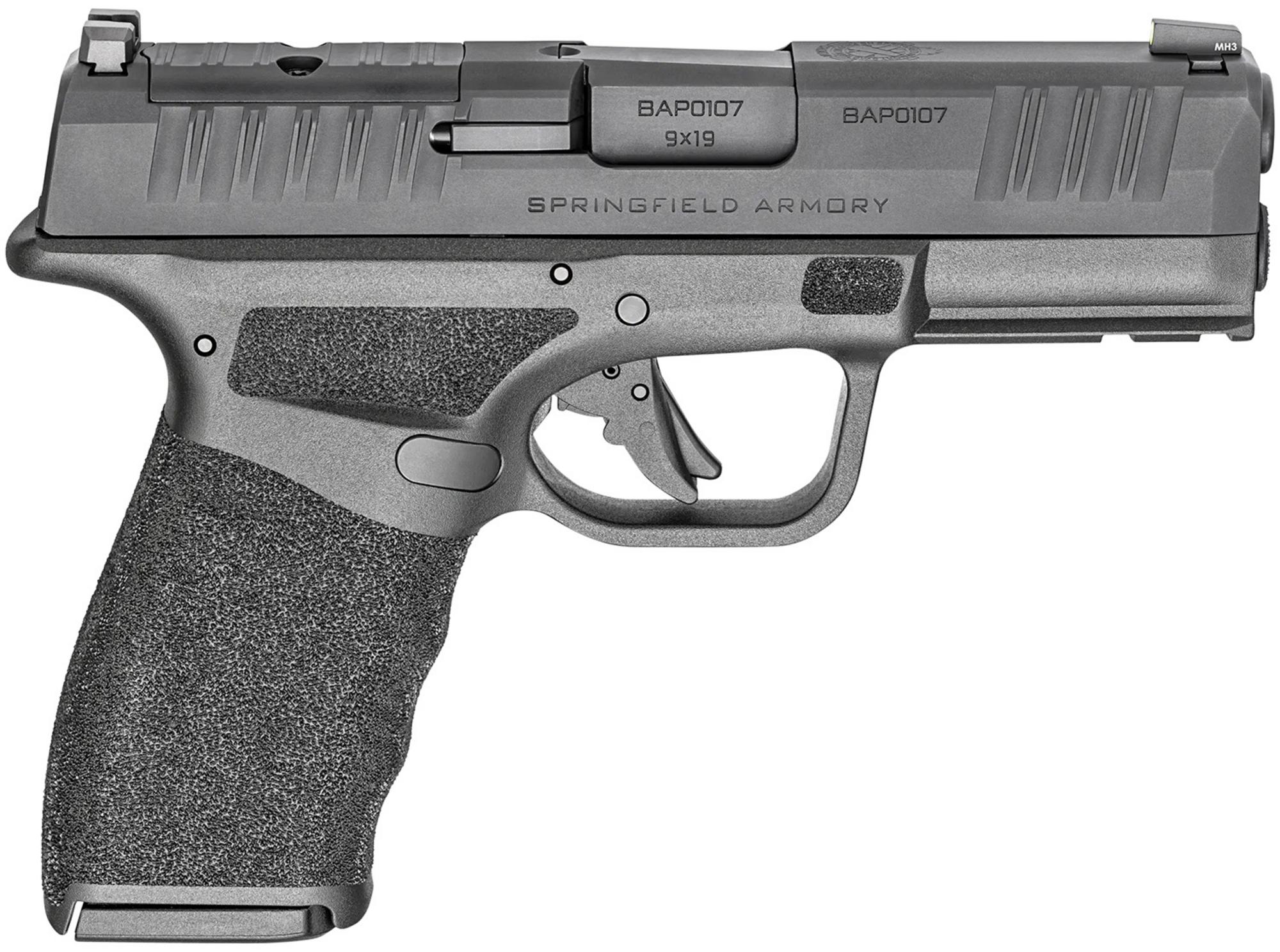 Springfield Hellcat Pro OSP Pistol HCP9379BOSP15, 9mm, 3.7", Optic Ready, Adaptive Texture Grips, Black Finish, 15 Rds