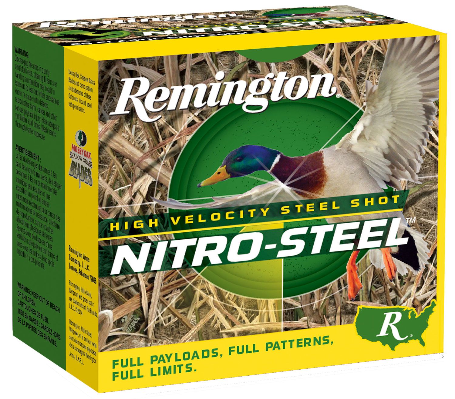 Remington Ammo Nitro-Steel High Velocity 20839, 12 Gauge, 3.50", 1 1/2 oz, 1500fps, 2 Shot, 25 Rd/bx
