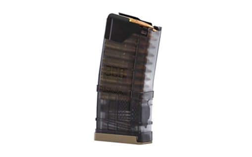 Lancer Systems Magazine, L5AWM GEN 2, 300 Blackout, 20 Rounds, Fits AR Rifle, Steel/Polymer Hybrid, Translucent Smoke L5BO-G2-20-SMK
