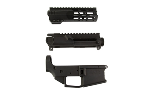 LanTac USA LLC Raven AR-15 Billet Builder Set, Anodized Finish, Black, Includes Upper/Lower Receiver and 6.75" Spada M-LOK Rail with Mounting Hardware 01-RV-BSET-6-RAVEN