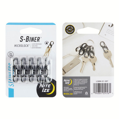 Nite Ize S-Biner MicroLock Stainless Steel 5 Pack
