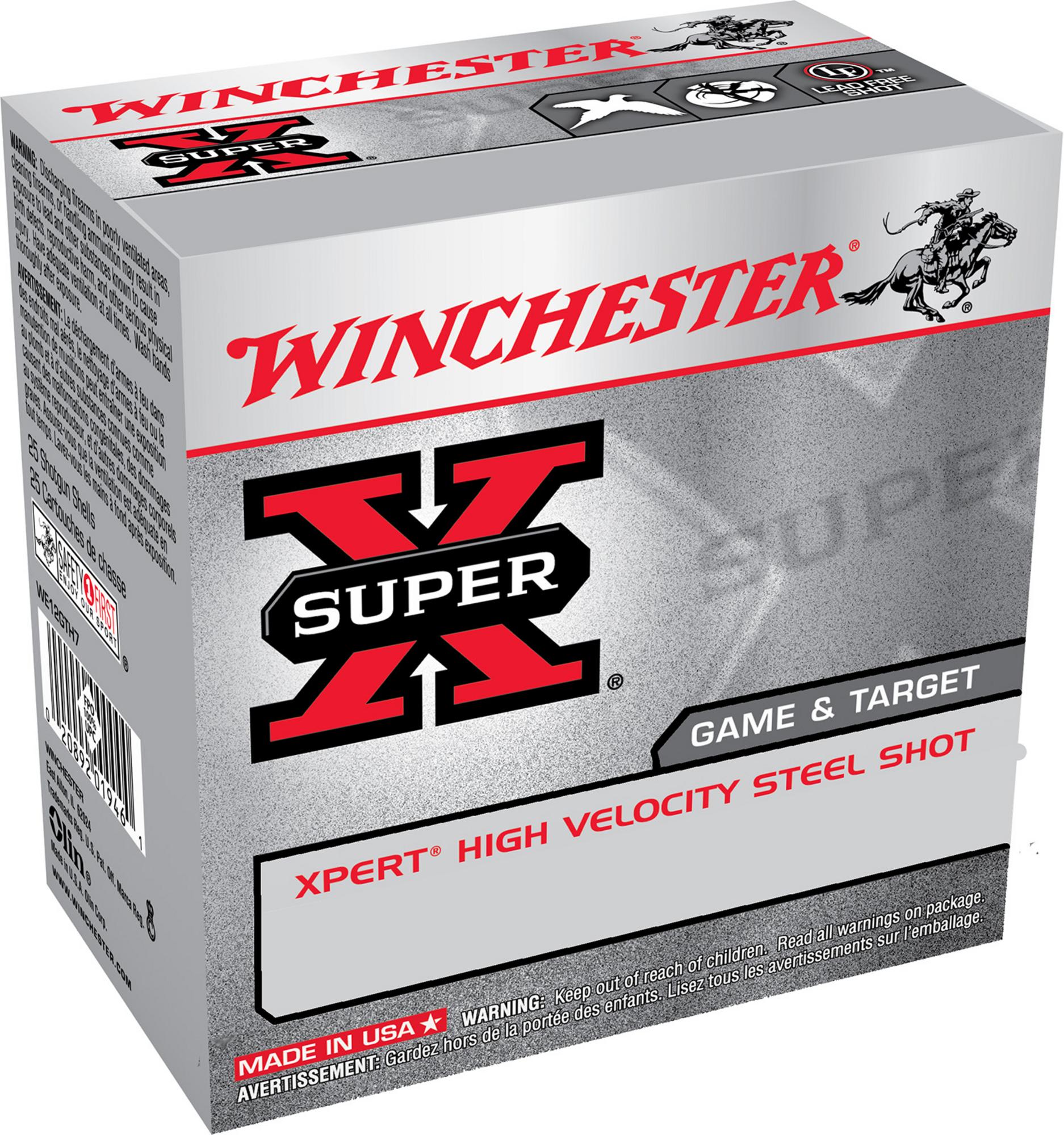 Winchester Super Xpert High Velocity Shotshells WE12GT65, 12 Gauge, 2-3/4", 1 oz, 1325 fps, #6.5 Steel Shot, 25 Rds/box