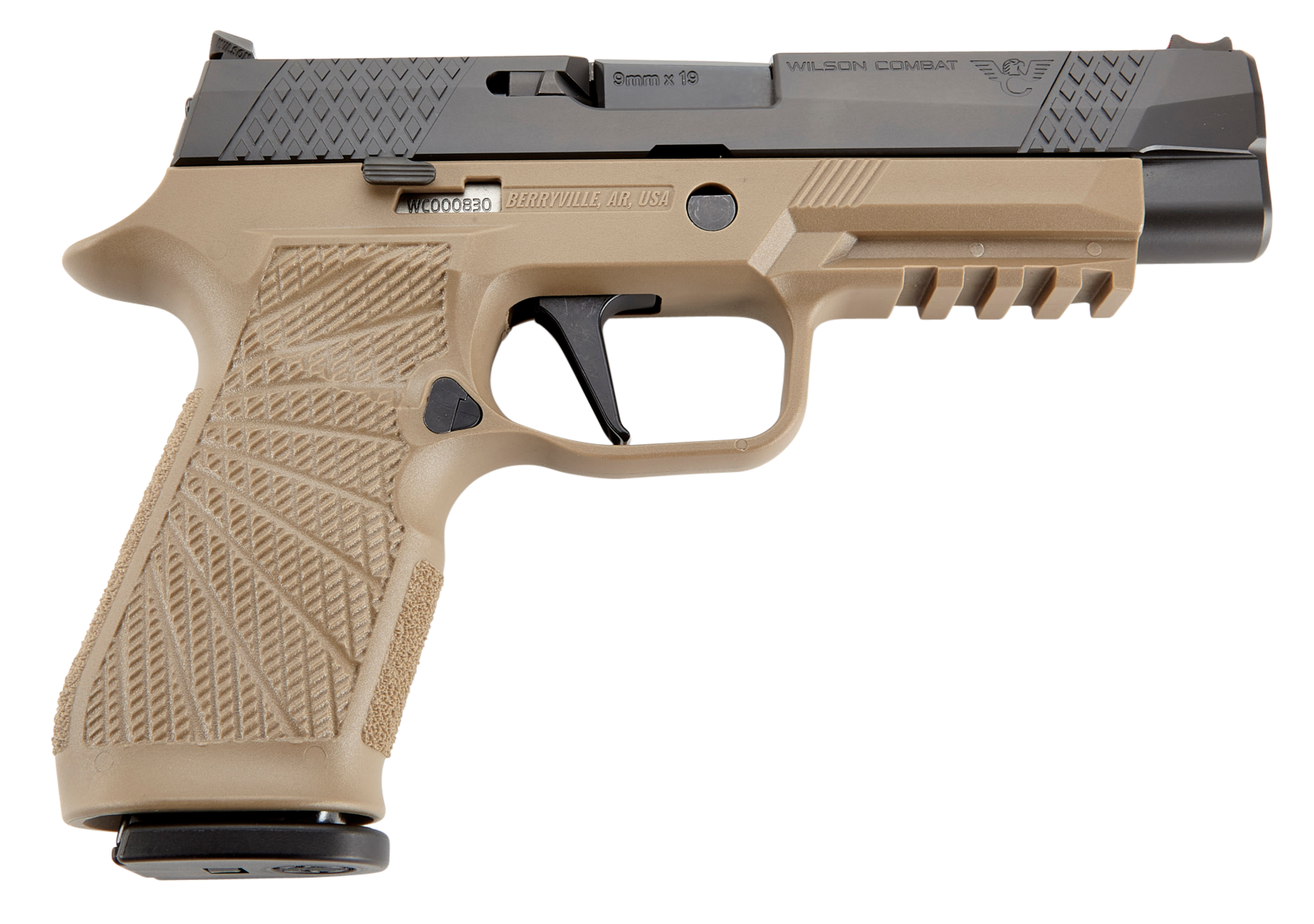Wilson Combat P320 Pistol SIGWCP320F9TATS, 9mm Luger, 4.70in, Tan Polymer, Tan Finish, 17 Rds