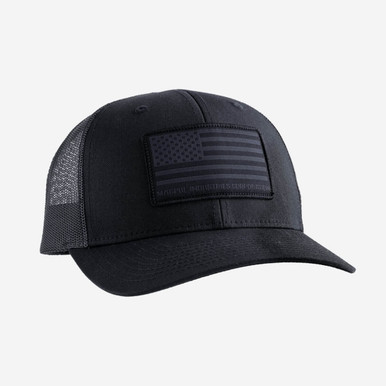 Magpul Standard Leather Patch Trucker Hat - American Flag leather Patch
