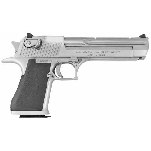 Magnum Research Desert Eagle 44 Magnum, 6" Barrel, Brushed Chrome, Black Grip, CA Compliant, 8rd