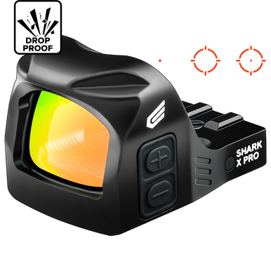 Cyelee SHARK X PRO Red Dot - 2 MOA Dot & 26 MOA Circle, For Deltapoint Pro Footprint, Black