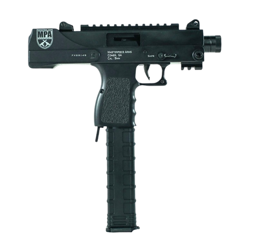 MPA Defender MAC11 Type 9mm, 6" Threaded Barrel, Side Cocking, Picatinny Rail, Black, 30rd