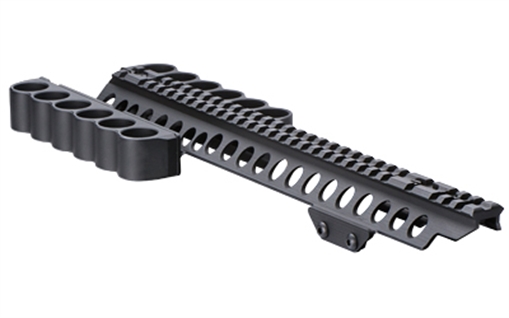 Mesa Tactical 6-Shell, Both Sides, Side Saddle, 12 Gauge, SureShell Saddle with Rail 13", Fits Kel-Tec KSG, Black 93000