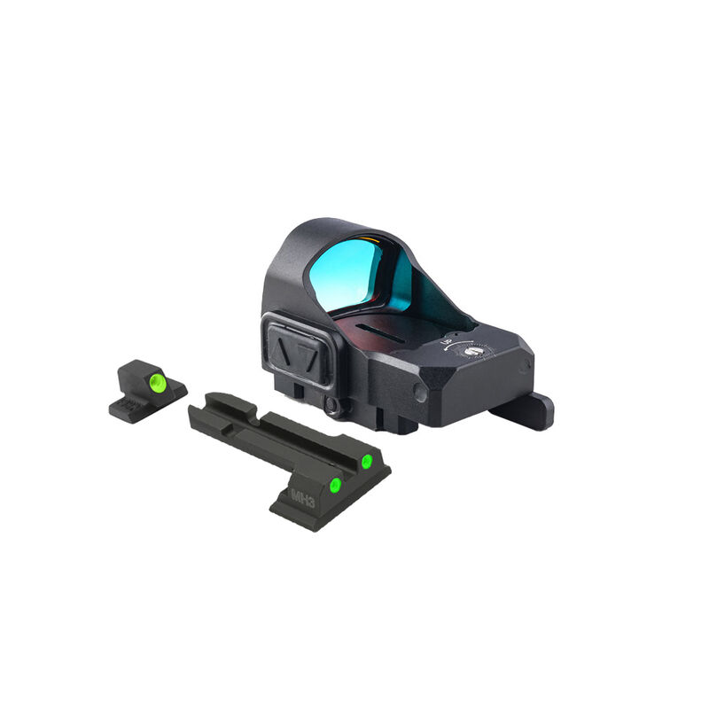 Meprolight MicroRDS Red Dot Micro Sight w/S&W M&P Quick Detach Adapter & Backup Sights #ML880504
