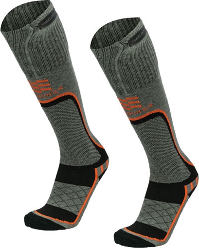 MOBILE WARMING MEN'S PREMIUM 2.0 MERINO HTD SOCKS GRAY XLRG MWMS07010521