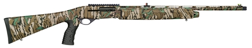 Mossberg SA-410 Tactical 410 Gauge Semi-Auto 3" 4+1 22" Mossy Oak Greenleaf Vent Rib Barrel, Mossy Oak Greenleaf Picatinny Rail Receiver, Fixed w/Pistol Grip Synthetic Stock 75810