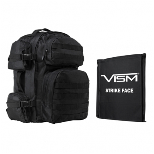 NCSTAR TACTICAL BACKPACK BLACK 6 POCKETS W/ 10'"X2" SOFT BALLISTIC PANEL BSCBB2911-A