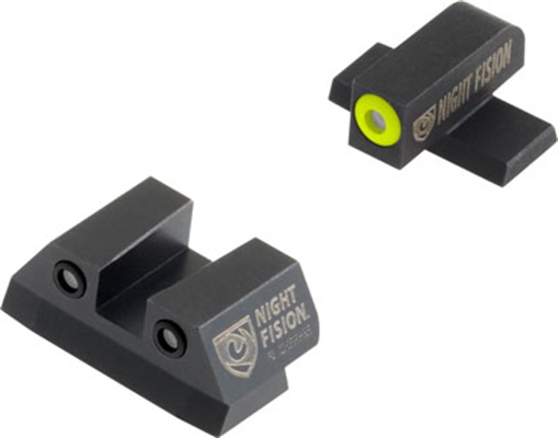 NIGHT FISION TRITIUM YELLOWDOT SQUARE REAR SIG #8F/#8R SET SIG177003YGZG