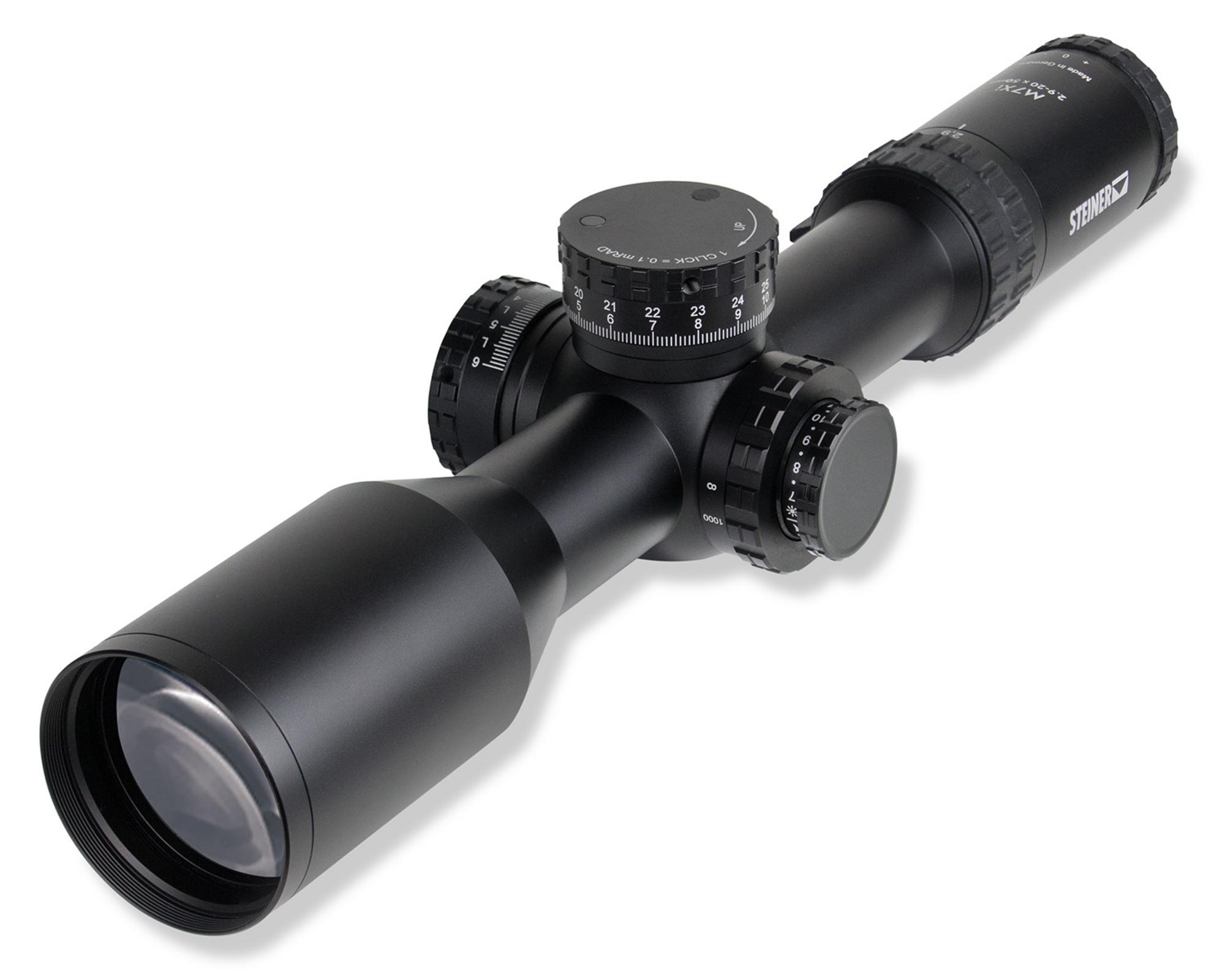 Steiner M7XI Rifle Scope 8717T3, 2.9x20, 50mm Obj, 34mm Tube, Matte Black, Tremor 3 Reticle
