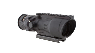 Trijicon ACOG 6x48 Machine Gun Optic - Includes Mount, Illuminated Amber 5.56/223 Chevron Reticle