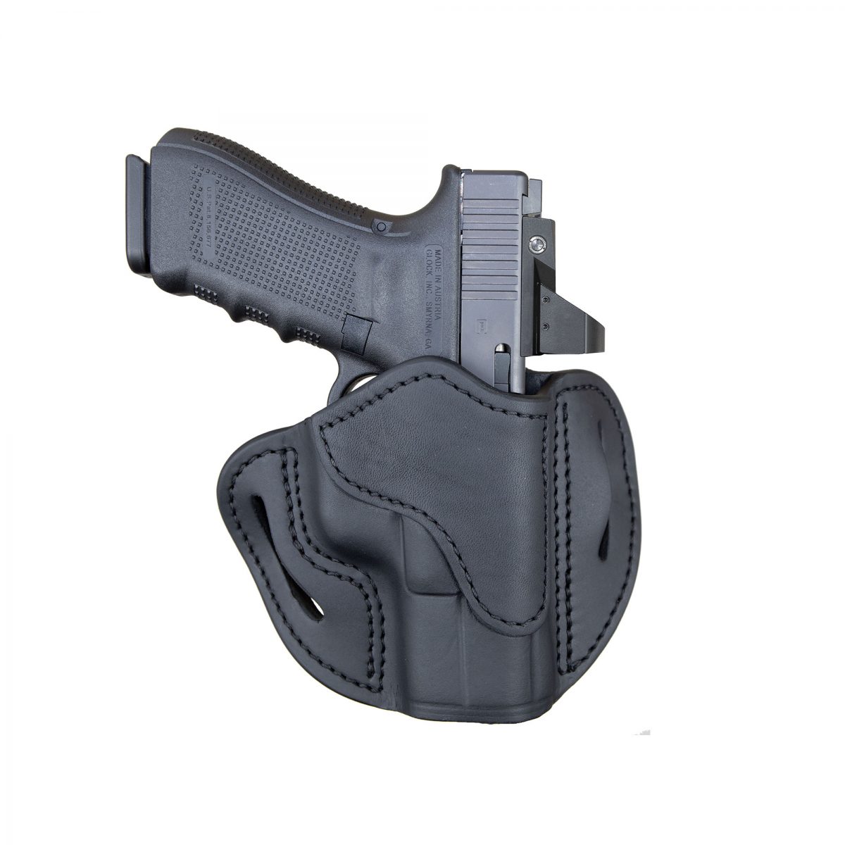 1791 Gunleather Optic Ready BH2.1 Multi-Fit Open Top Leather Belt Holster #OR-2.1-SBL-R