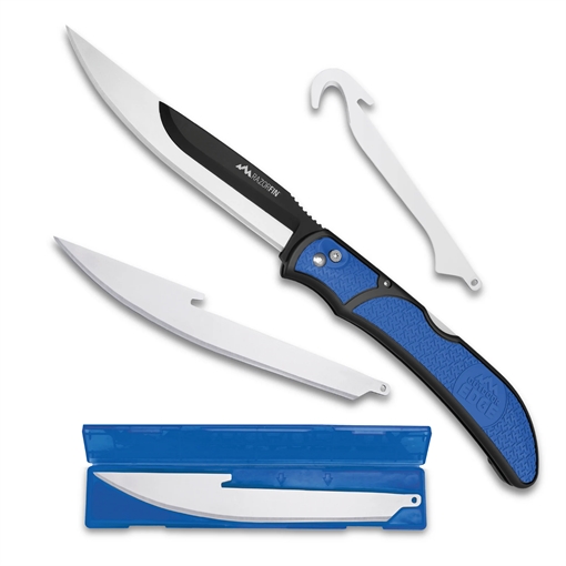OUTDOOR EDGE RAZOR FIN 4-BLADE COMBO SET BLUE BLISTER PACK RFU50C