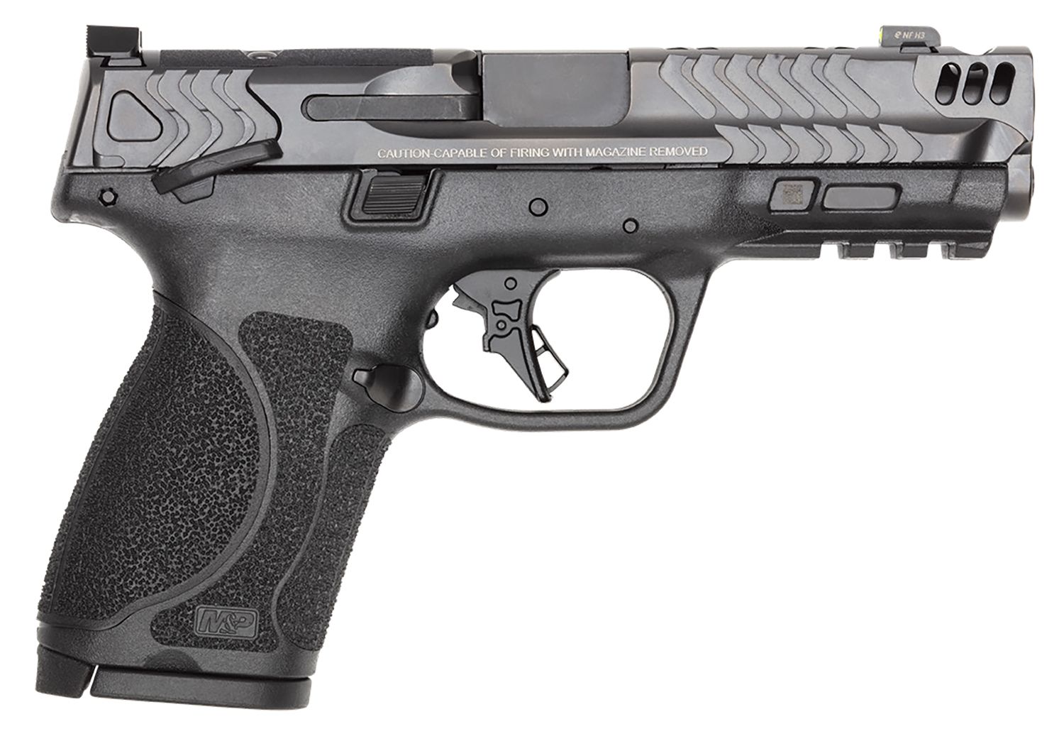 Smith and Wesson M&P Performance Center M2.0 Optic Ready Pistol 14387, 9mm Luger, 4.22in, Interchangeable Grip Inserts, Black Finish, 10 Rds