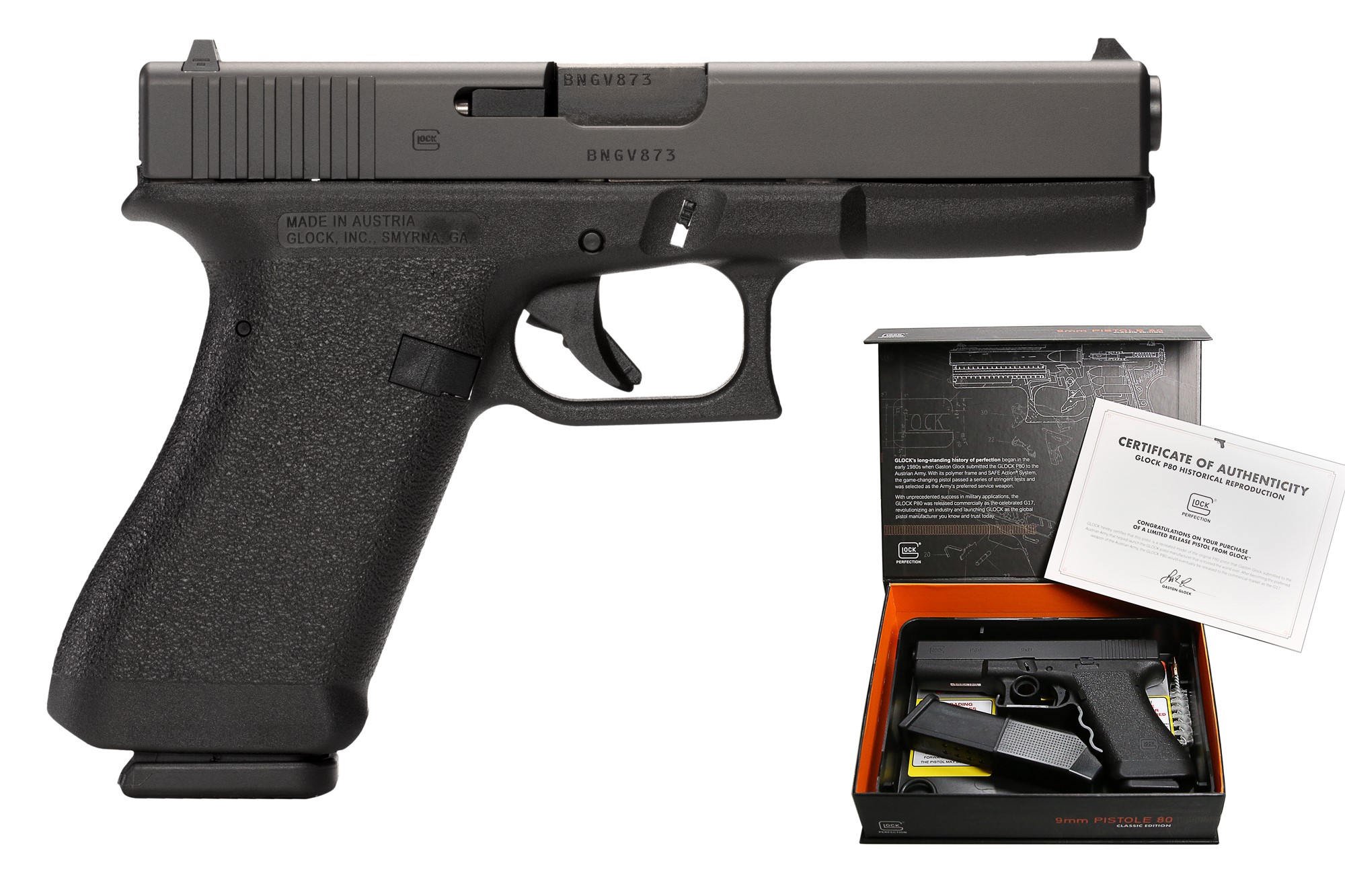 Limited Production Glock Pistole 80 P80 Gen 1 9mm 17 Round Retro P81750203