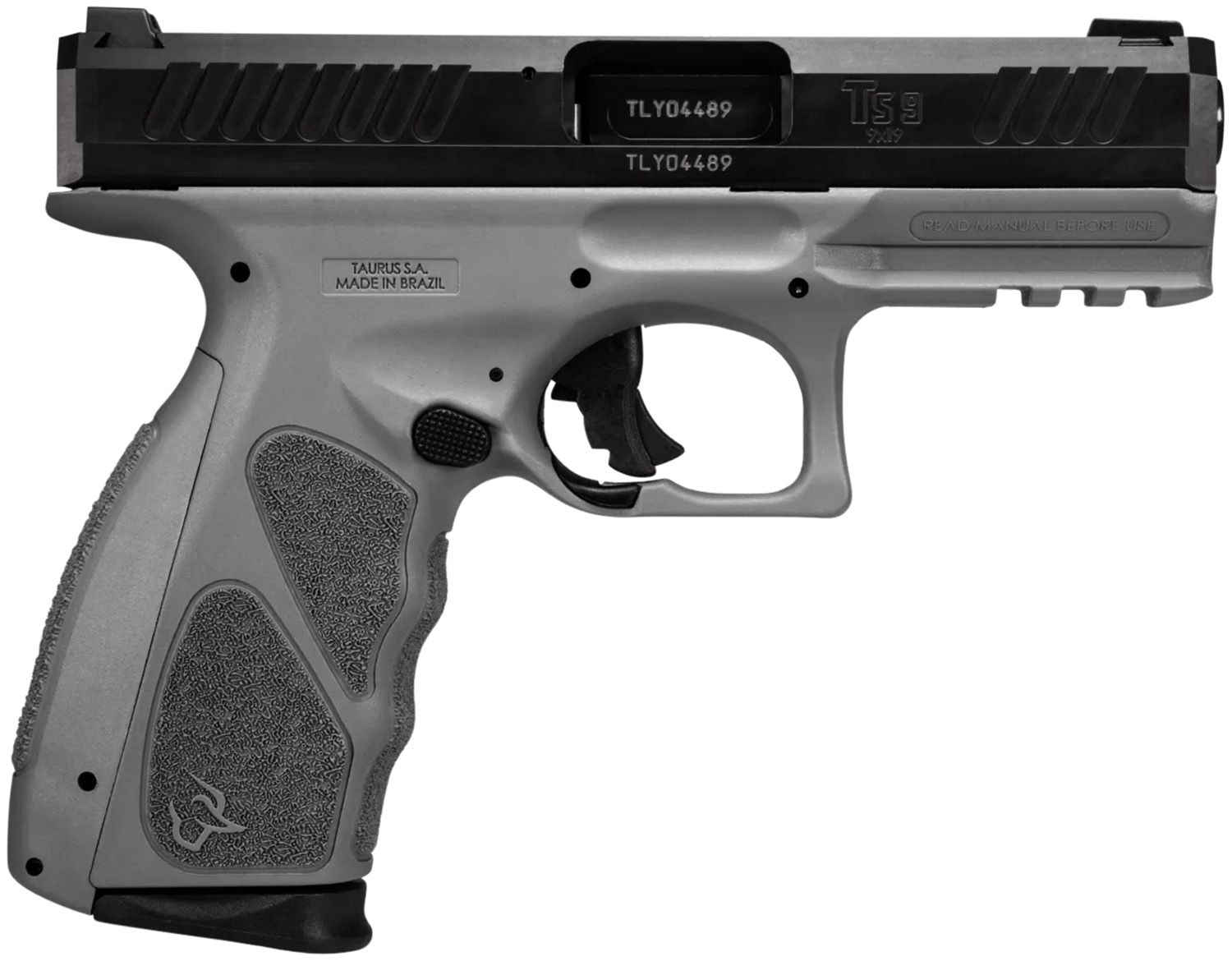 Taurus TS9 Pistol 1-TS9SR041GR, 9mm Luger, 4in, Gray Polymer Grips, Gray Finish, 17 Rds