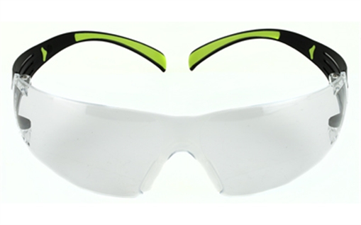 Peltor Sport SecureFit 400 Adult Wraparound Clear Lens Polycarbonate Black Frame SF400-PC-8
