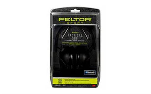3M/Peltor Sport Tactical 500, Shooting Earmuff, NRR 26 DB, Matte Finish, Black, Bluetooth Connectivity TAC500-NS-8