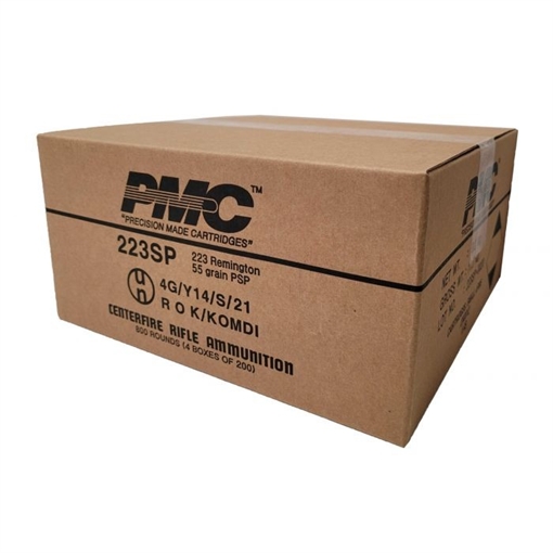 PMC Bronze .223 Remington Rifle Ammo - 55 Grain | SP-800rd Case 223SP