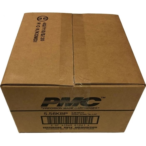 PMC X-TAC Battle Pack 5.56NATO Rifle Ammo - 62 Grain LAP 600rd (5 Battle Pack) Case 5.56K-BP
